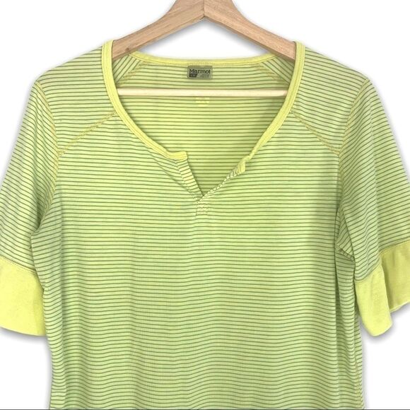 Marmot Striped Frilly Cuff T-Shirt - Picture 2 of 8